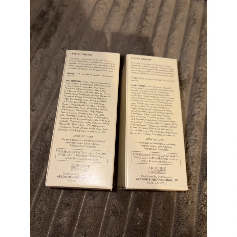2- Arbonne Intelligence Not-so-Basic Skin Care‎ Hand Cream 4.3 oz / 12g New